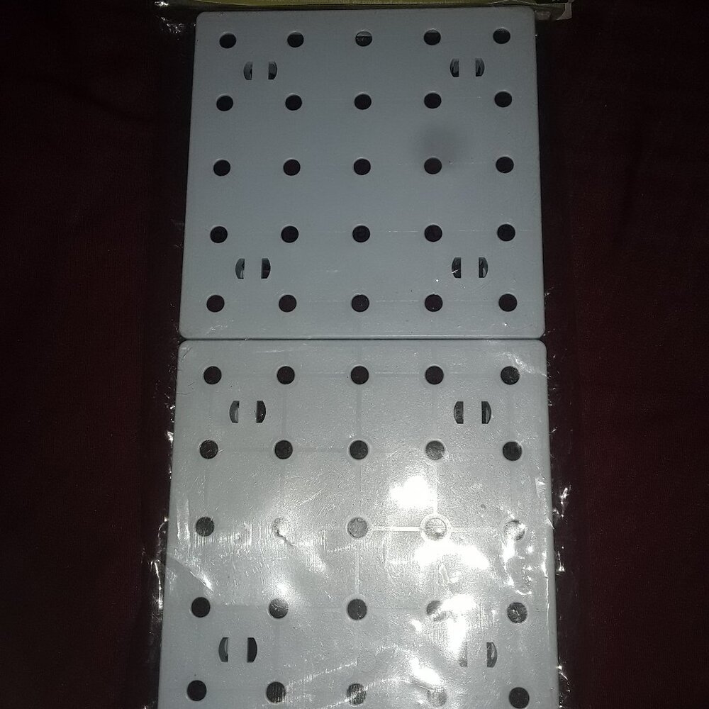 Square Shaped Pegboard, White, 2 ct Organizing Shelves Room Office Decor